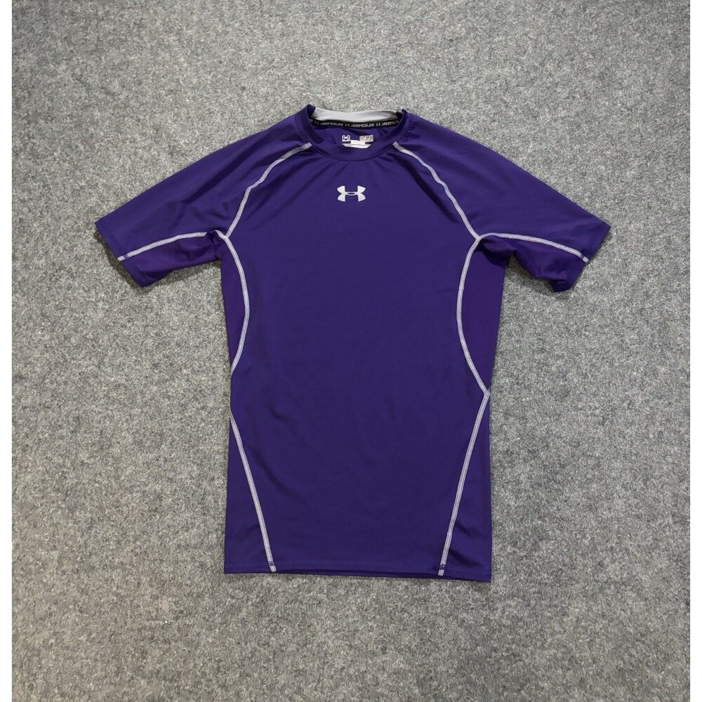 Under Armour UA HeatGear Compression Shirt Men’s Medium Short Sleeve Purple